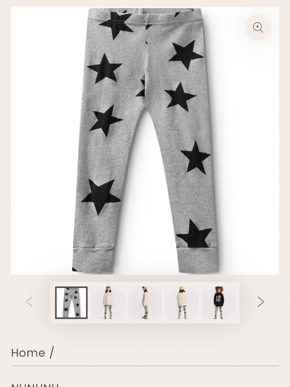 NUNUNU star leggings Toddler size 2-3